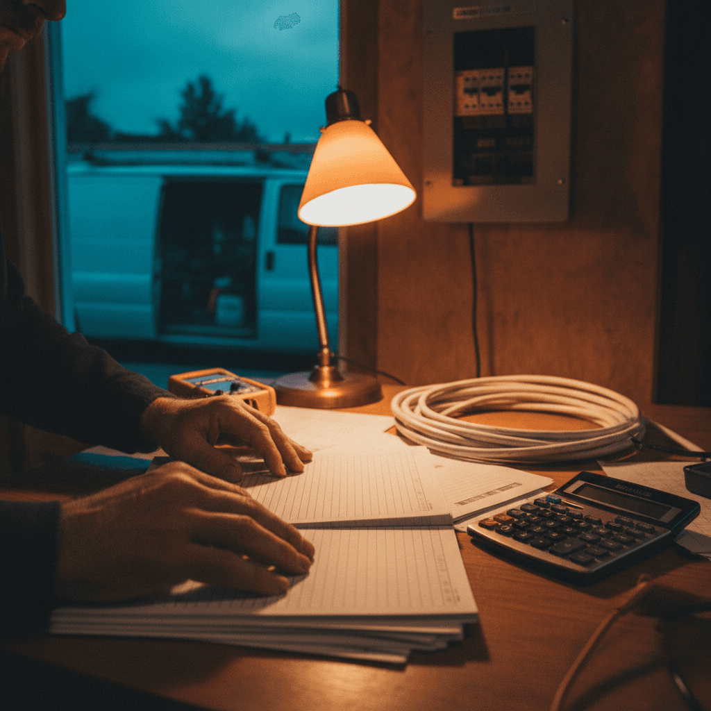 Hero image: Accounting Software for Small Electrical Contractors Under $500K Revenue: Why Generic Tools Fail at Phase Codes & Retainage