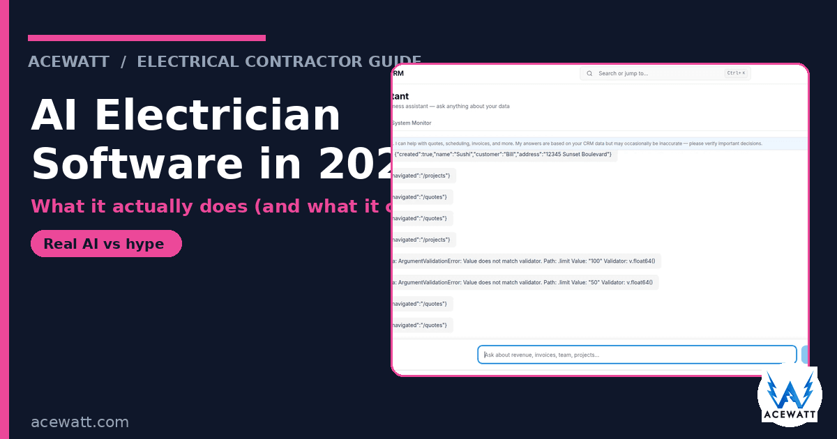 AI Electrician Software in 2026: What It Actually Does