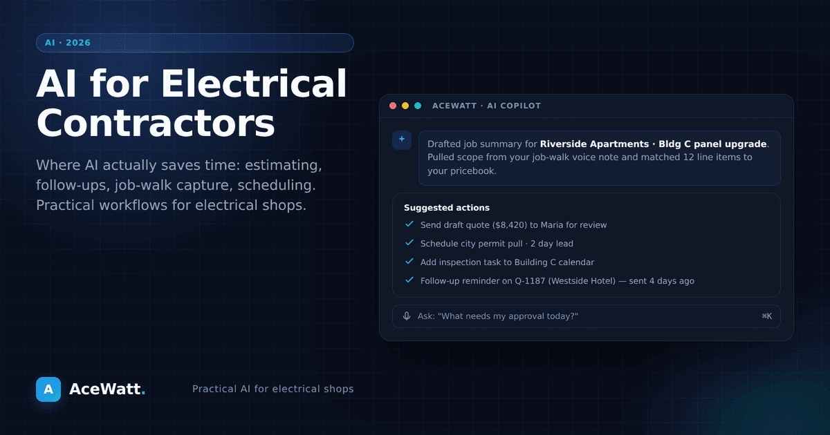 AI for Electrical Contractors in 2026 — Complete 2026 Guide