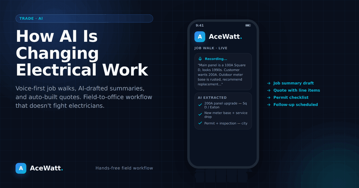 AI for Electricians: How AI is Reshaping the Trade in 2026