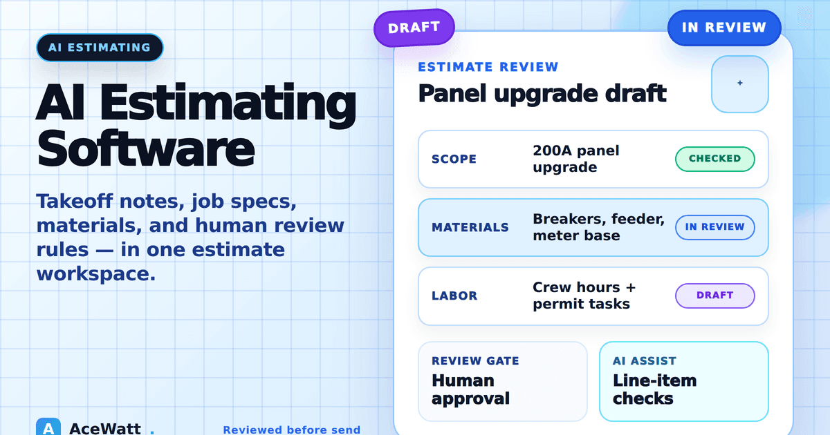 Best AI Estimating Software for Electrical Contractors 2026