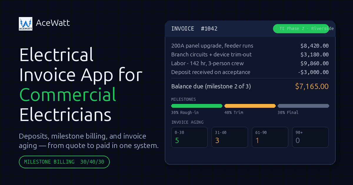 Best Electrical Invoice App for Commercial Electricians 2026