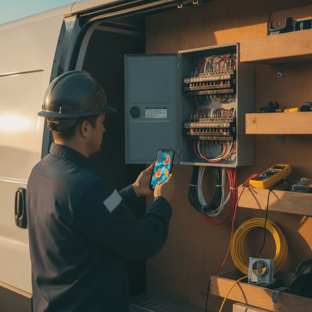 Hero image: Best Electrician App for Daily Service Work: Offline Capture & Accounting Sync
