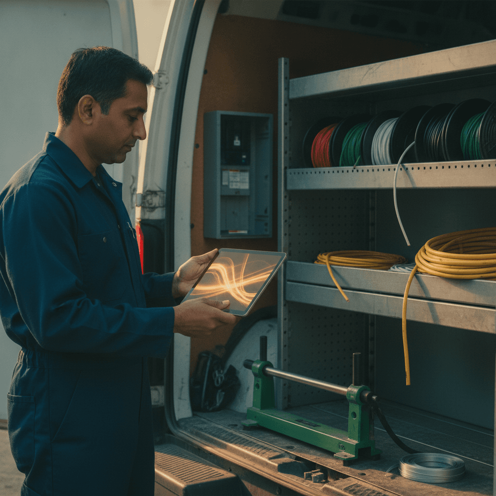 Hero image: CRM for Electrical Contractors That Syncs with Estimating & Dispatch: 2026 Buyer's Guide