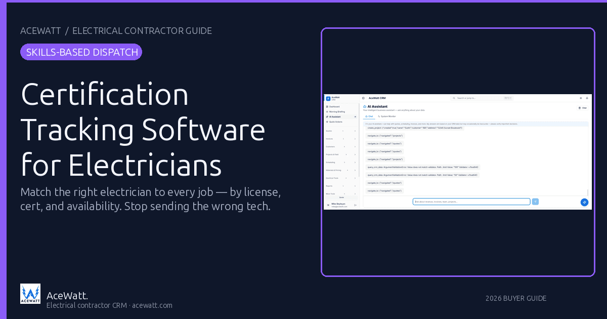 Electrical Contractor Certification Tracking Software Guide