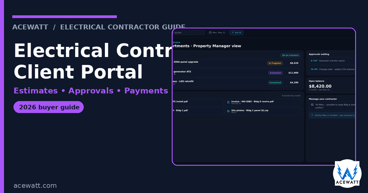 Electrical Contractor Client Portal: 2026 Guide: 2026 Comp.