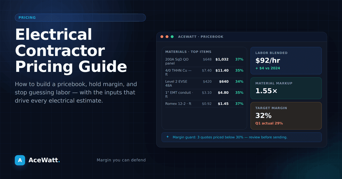 How to Price Electrical Work Profitably — 2026 Buyer's Guide