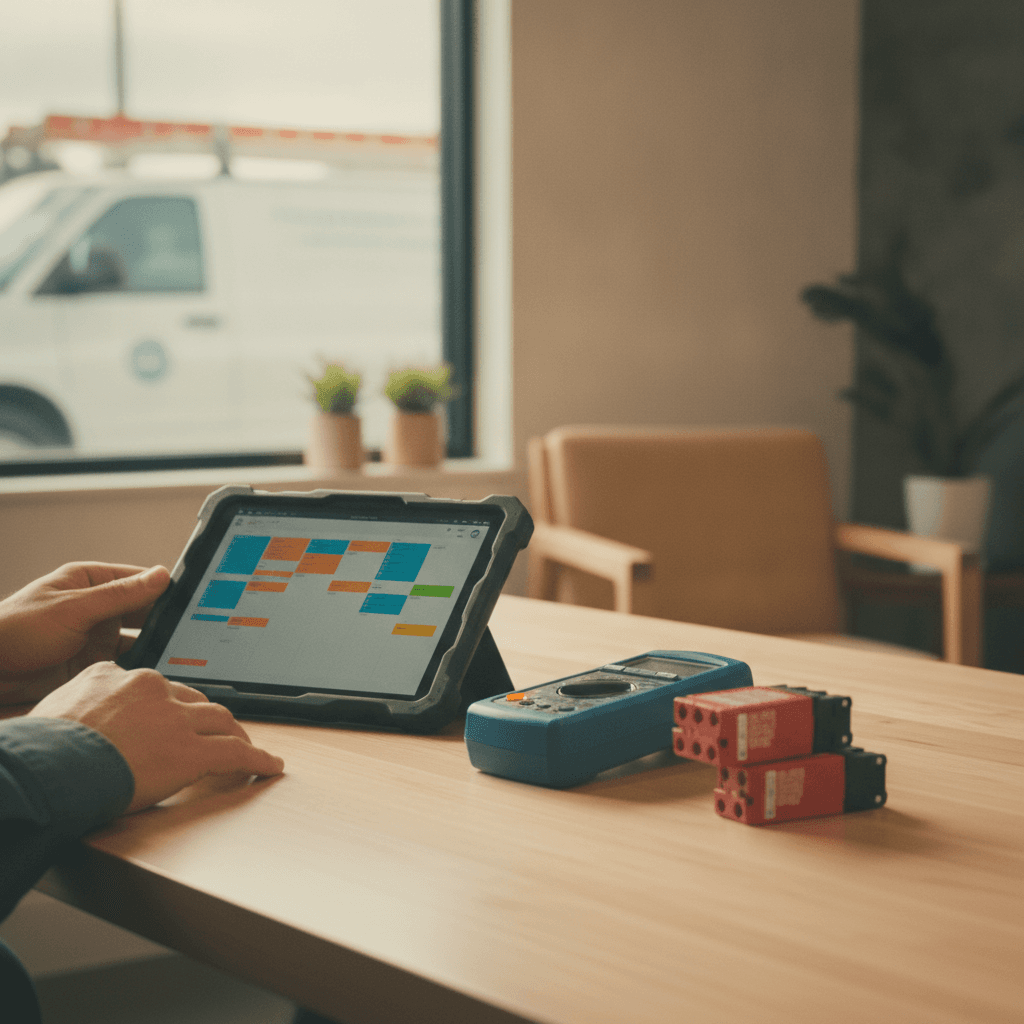 Hero image: Electrical Contractor Software: Change Orders, Dispatch Scheduling & QuickBooks Sync (2026)