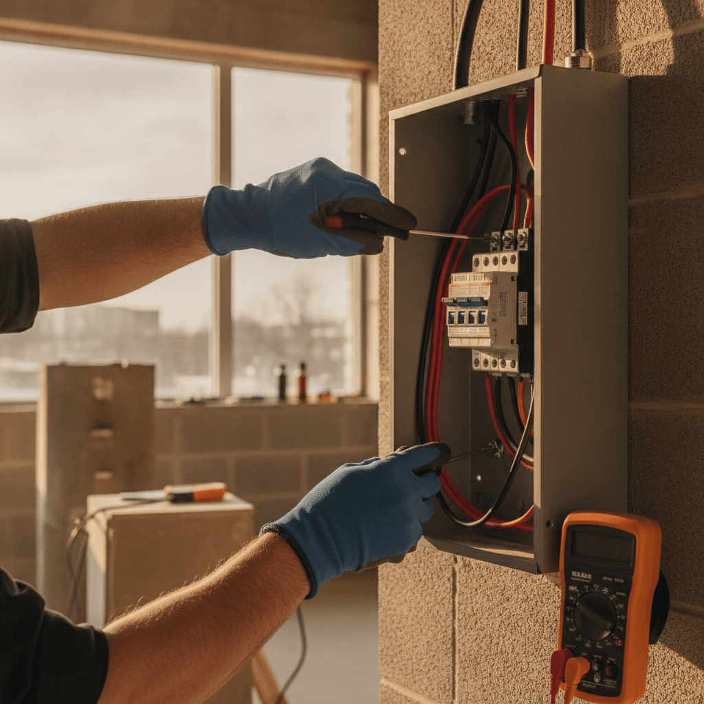 Electrical contractor CRM tracking the lead-to-invoice lifecycle from first call to final payment