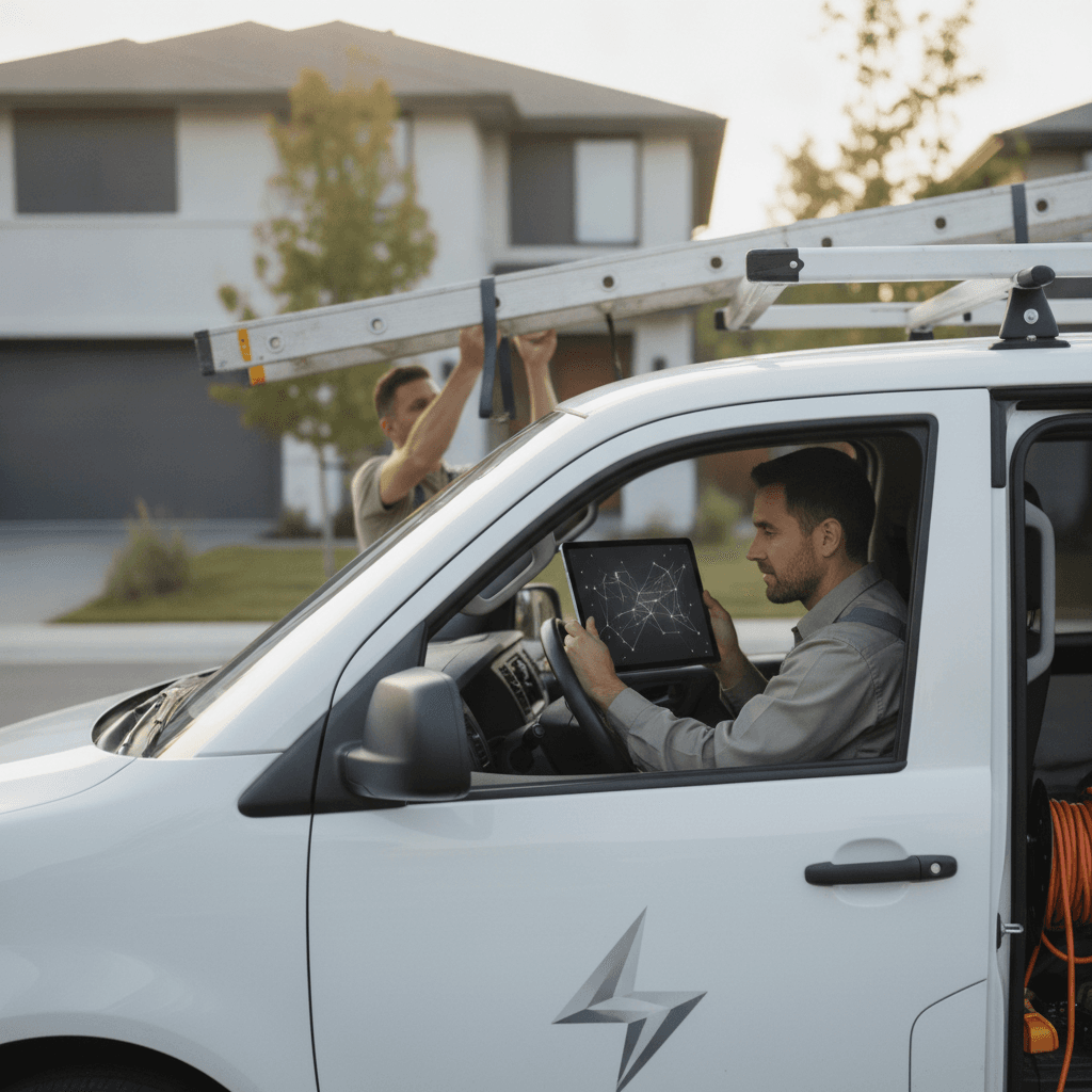 Hero image: Electrical Dispatch Software + CRM in 2026: Unified Scheduling, Dispatch & Customer History for Field Techs