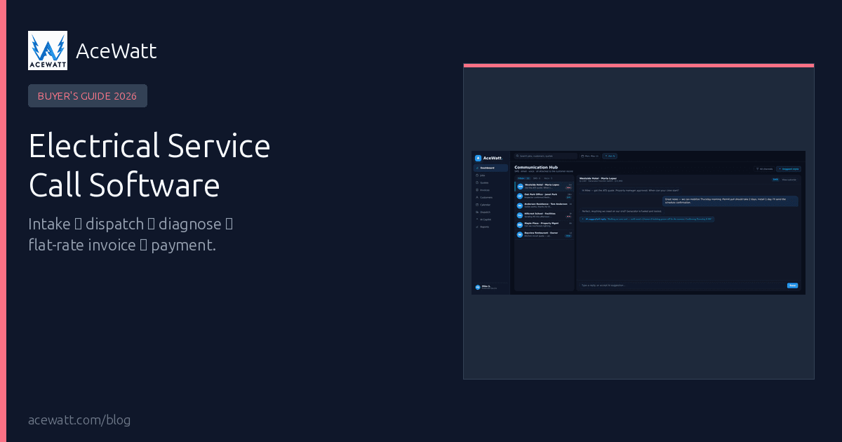 Electrical Service Call Software: 2026 Buyer's Guide