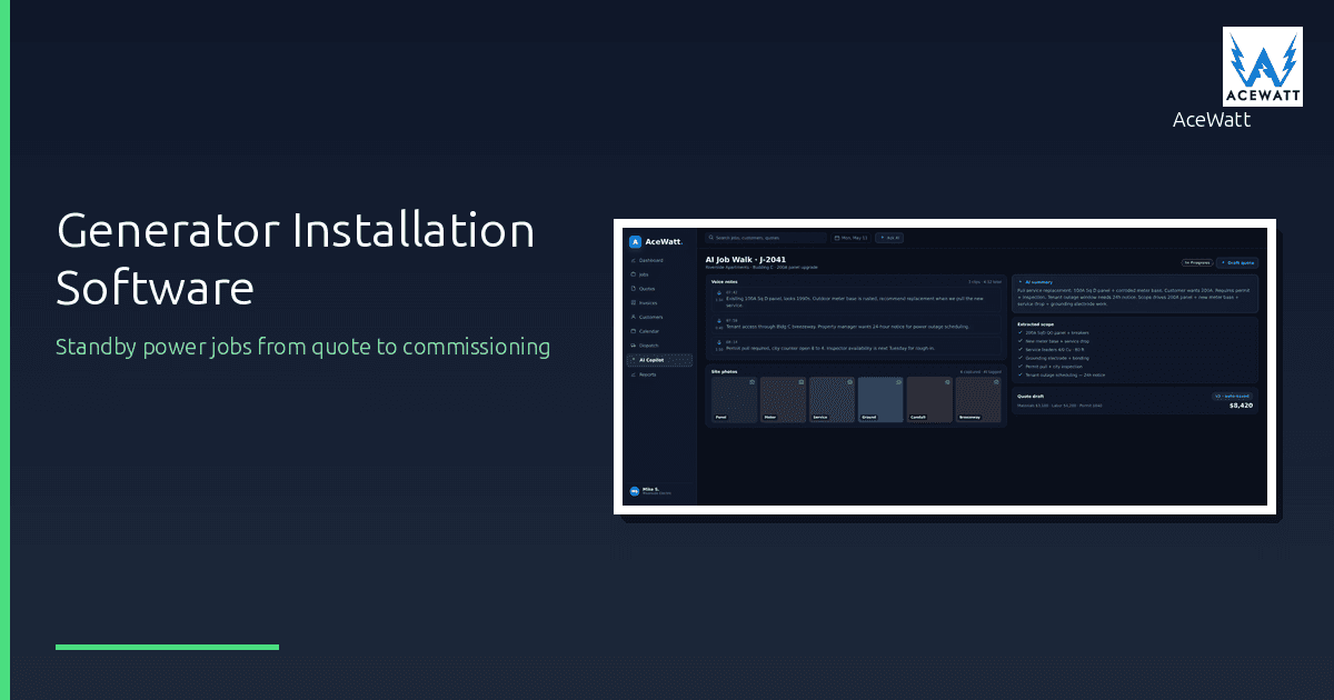 Top Generator Installation Software for Electricians