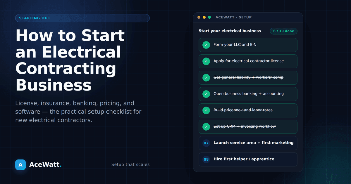 How to Start an Electrical Contracting Business in 2026