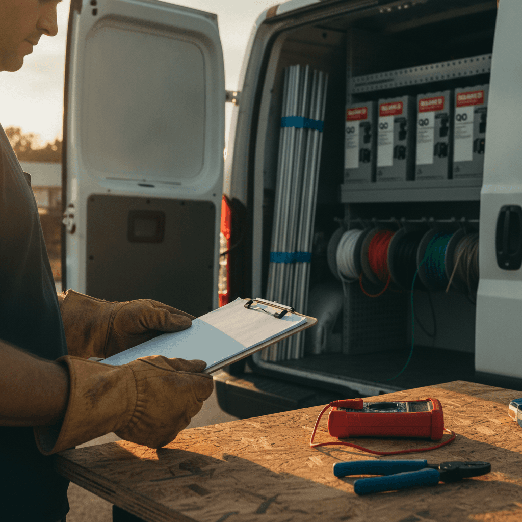 Hero image: Material List Estimating + Work Order Management: Electrical Contractor Tools (2026)