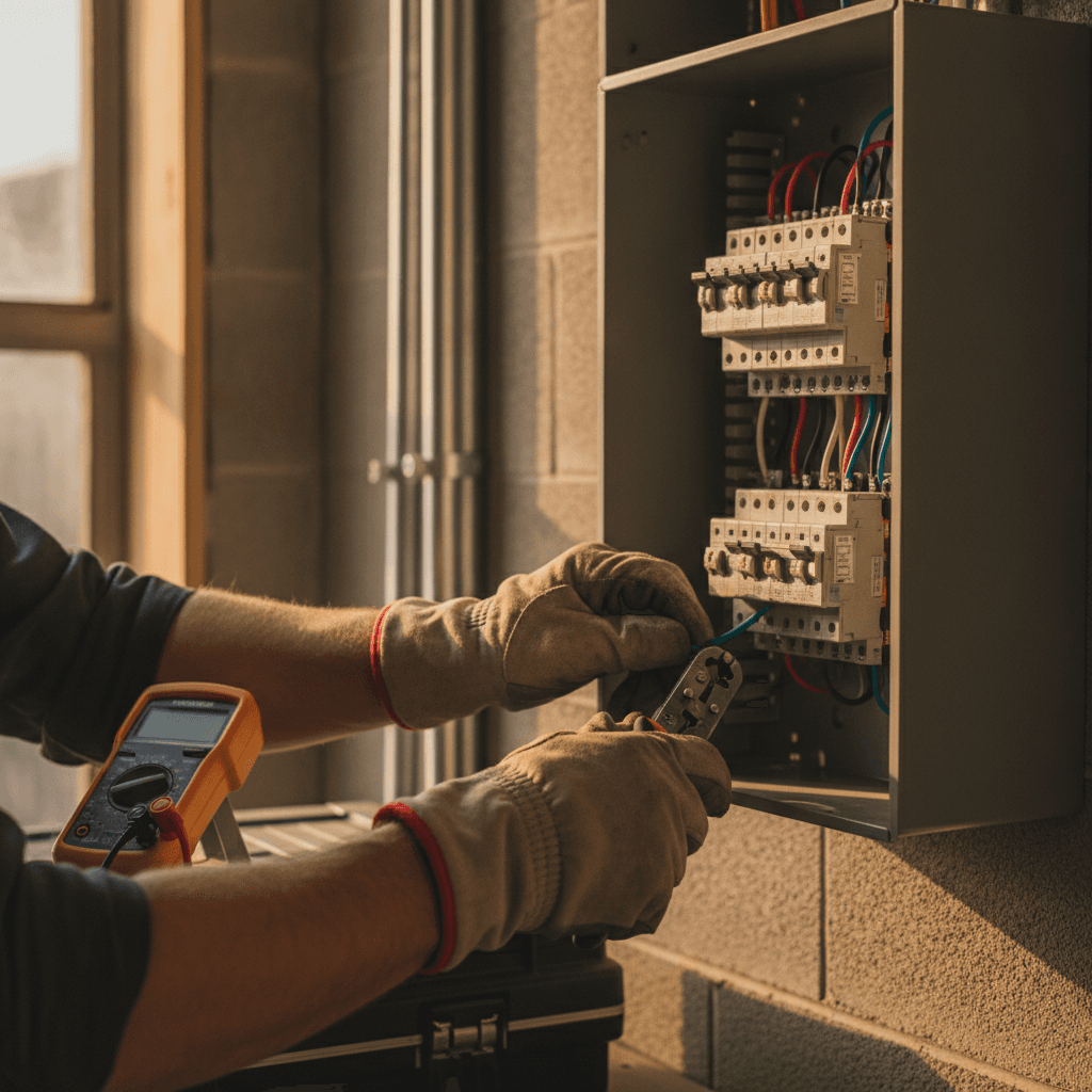 Hero image: mobile first dispatch to invoice how electrical contractors