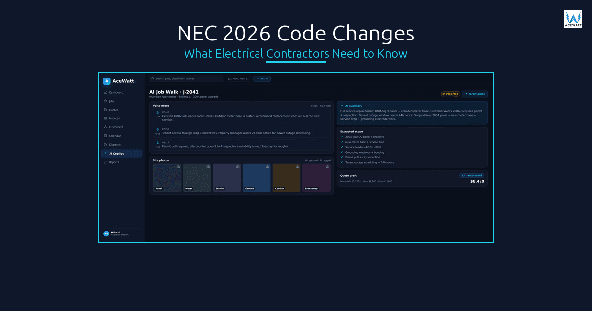NEC 2026 Code Changes: What Electrical Contractors Need.