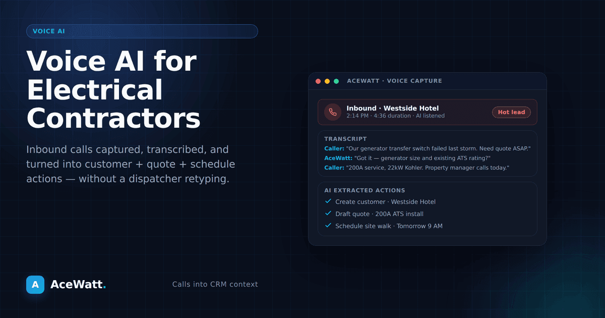 Voice AI for Electrical Contractors: Practical Guide