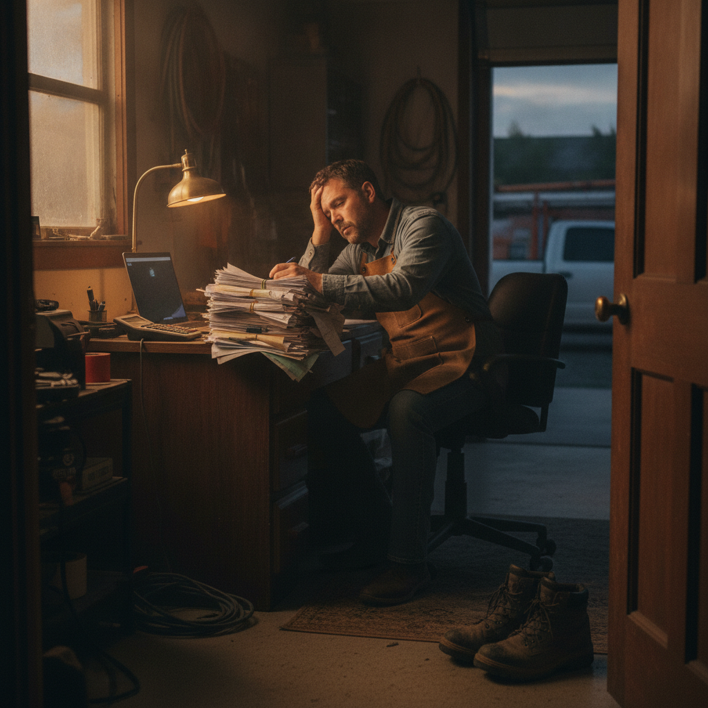 The Hidden Cost of Manual Billing for Solo Electricians and Growing Shops - paper, billing, loses